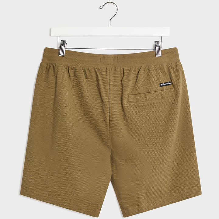 Mens Khaki Textured Popcorn Shorts from You Know Who's