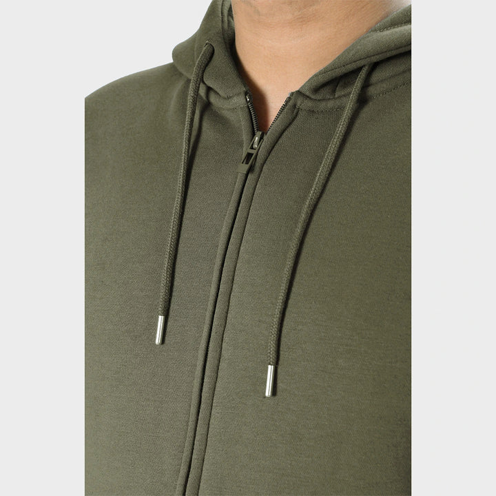 Mens Khaki Zip Hoodie from You Know Who's