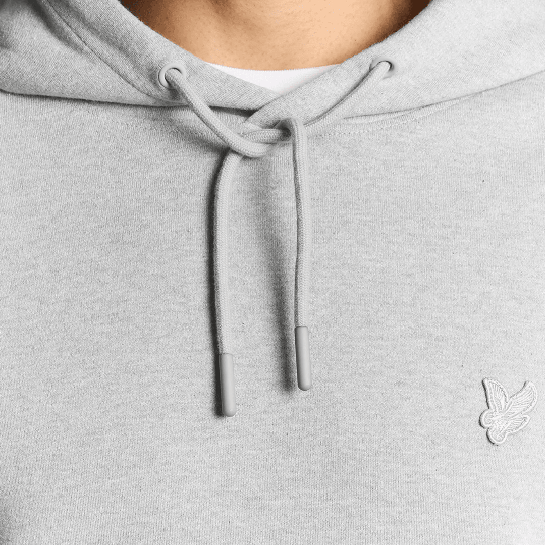 Mens Light Grey Lyle & Scott Tonal Badge Hoodie from You Know Who's