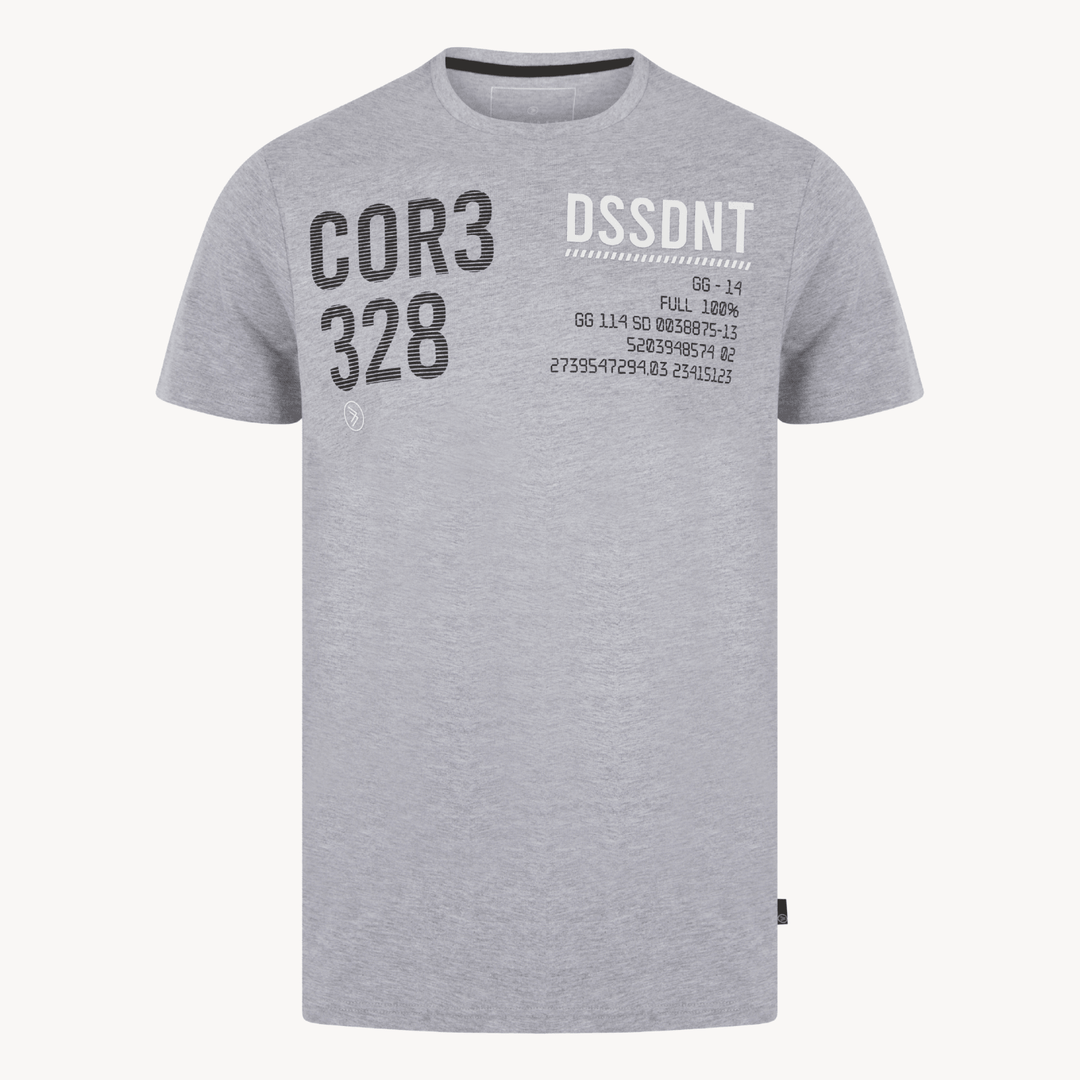 Mens Light Grey Raised Print Shirt from You Know Who's