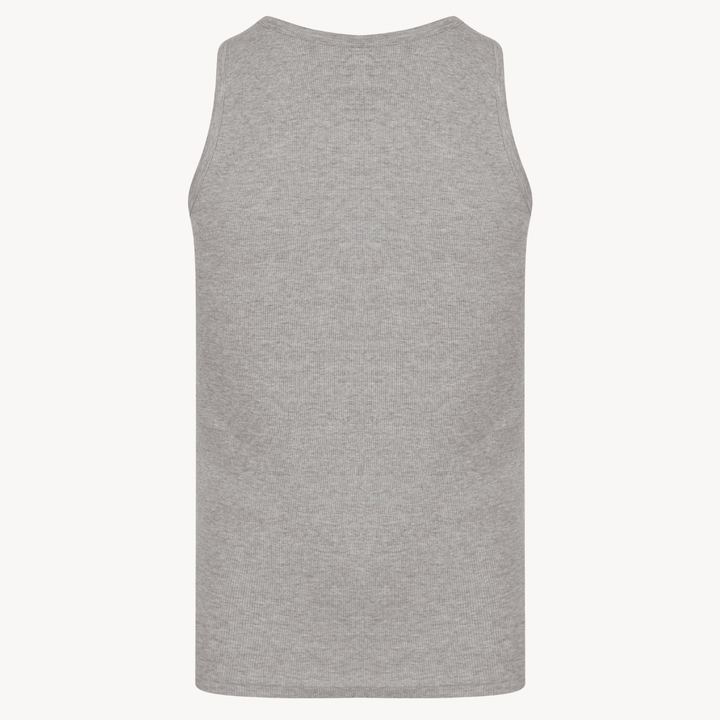 Mens Light Grey Ribbed Vest from You Know Who's