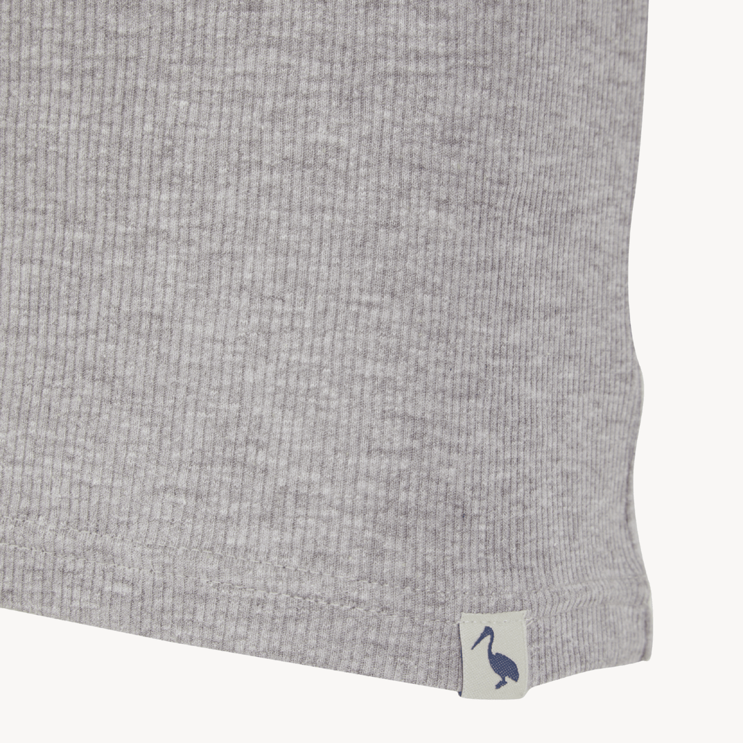 Mens Light Grey Ribbed Vest from You Know Who's