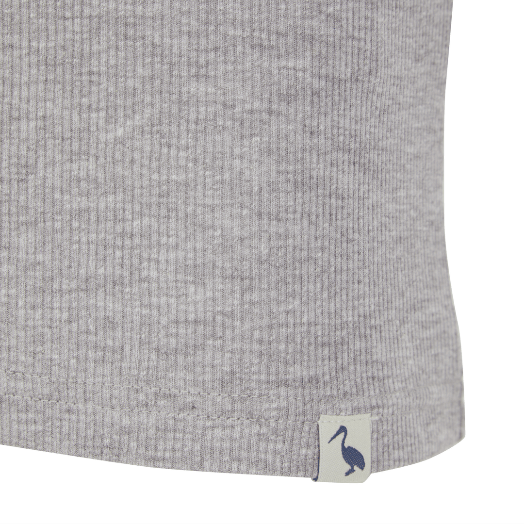 Mens Light Grey Ribbed Vest from You Know Who's