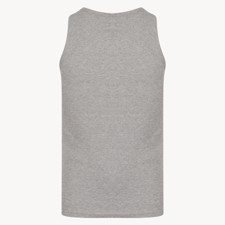 Mens Light Grey Ribbed Vest from You Know Who's