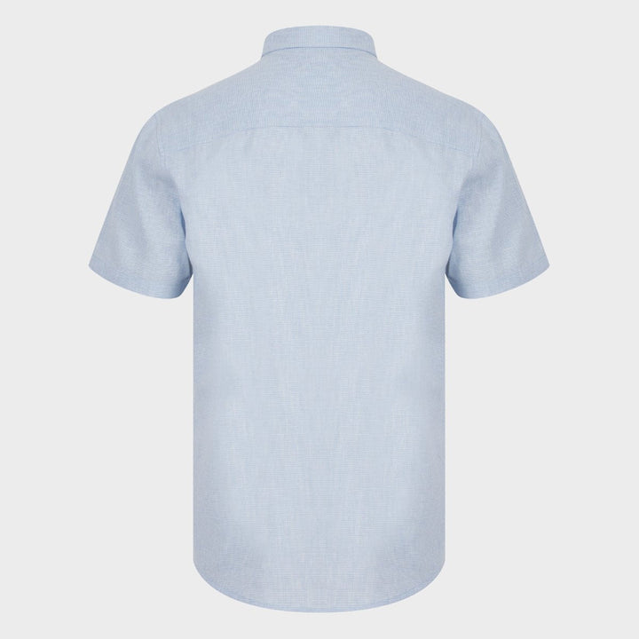 Mens Linen Mix Shirt Blue from You Know Who's