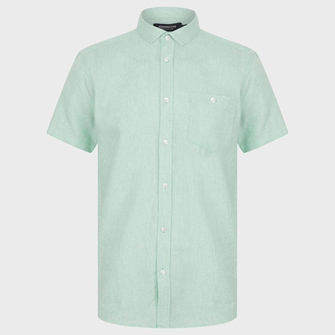 Mens Linen Mix Shirt Mint from You Know Who's