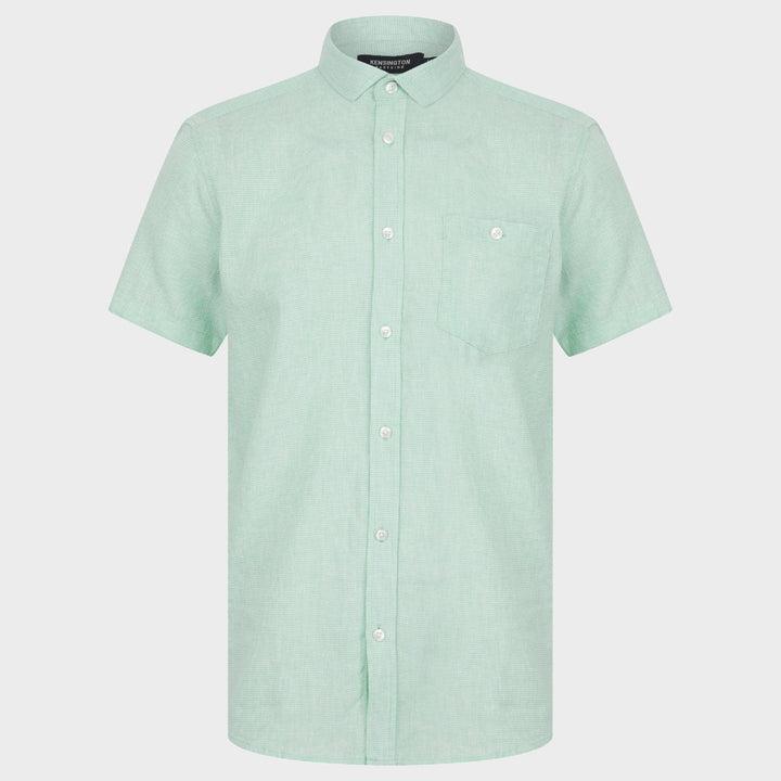 Mens Linen Mix Shirt Mint from You Know Who's