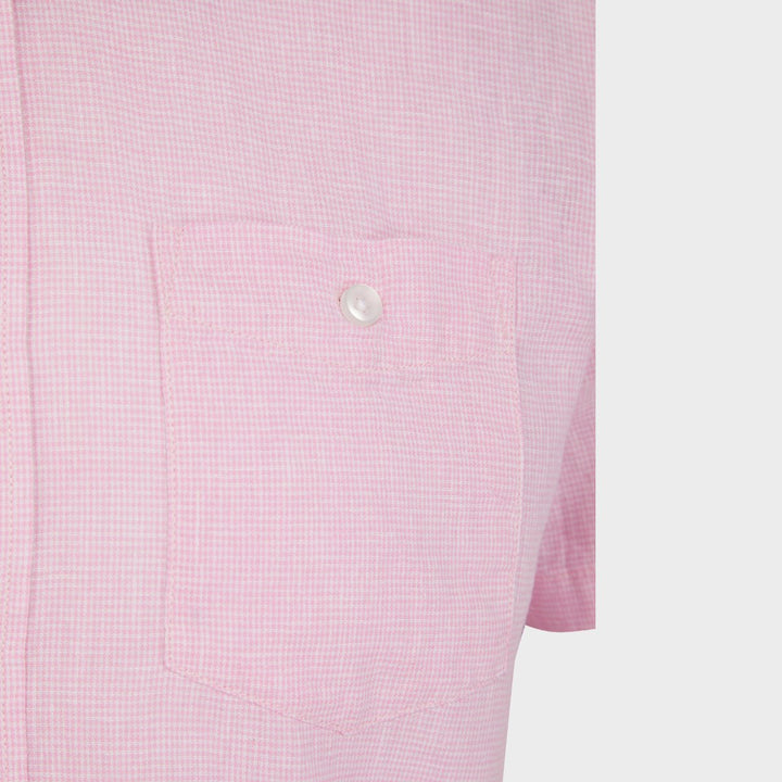 Mens Linen Mix Shirt Pink from You Know Who's