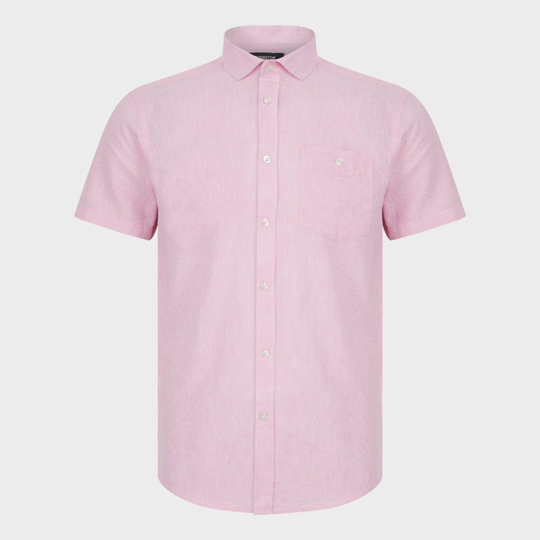 Mens Linen Mix Shirt Pink from You Know Who's