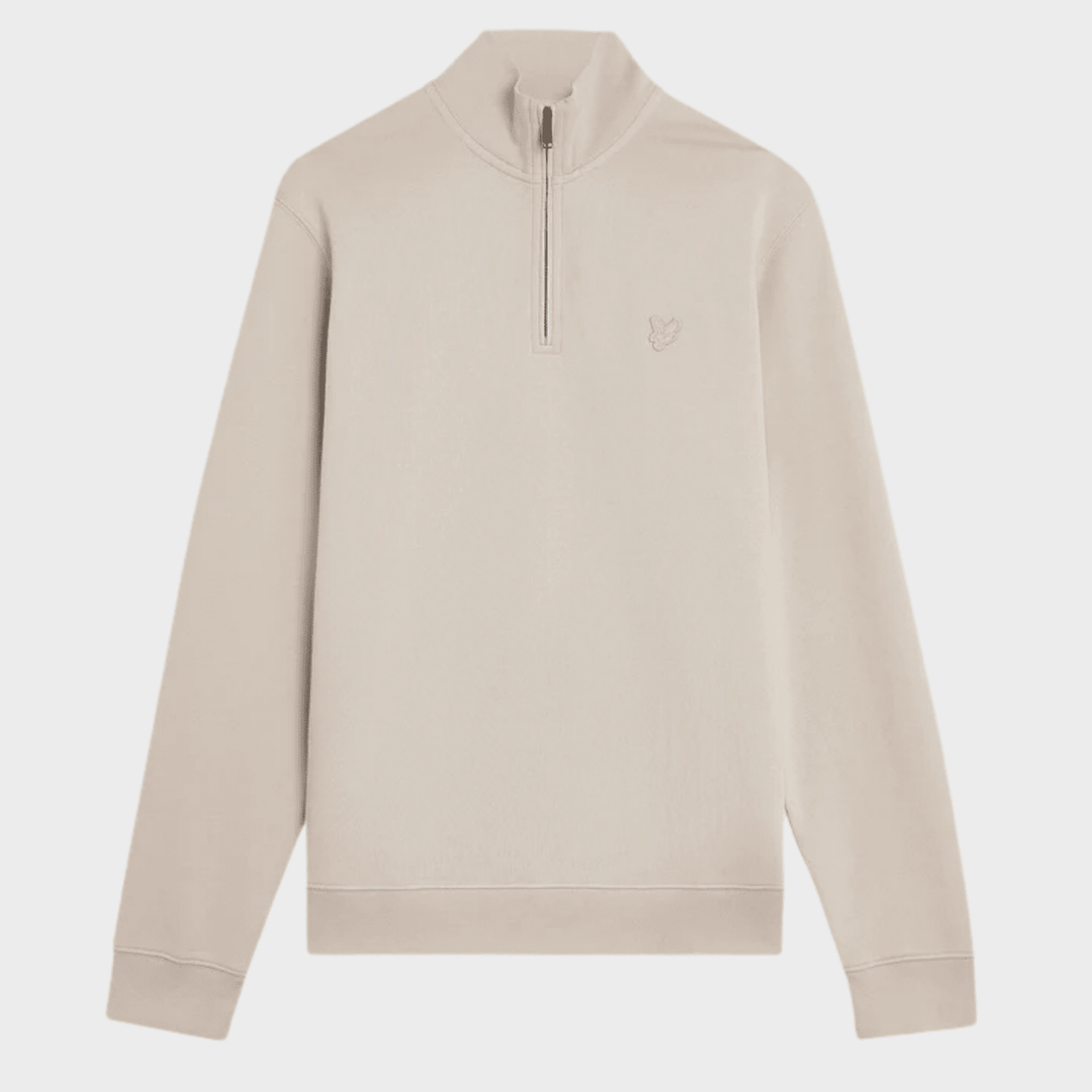 Mens Lyle & Scott 1/4 Zip Beige Tonal from You Know Who's
