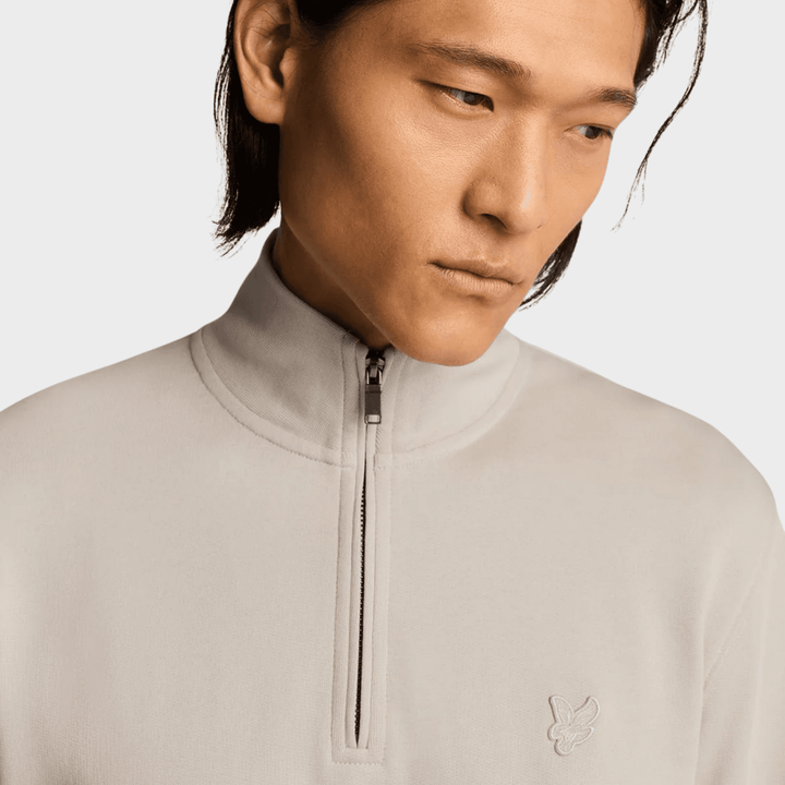 Mens Lyle & Scott 1/4 Zip Beige Tonal from You Know Who's