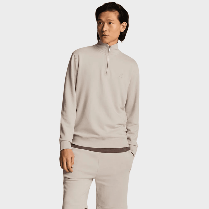 Mens Lyle & Scott 1/4 Zip Beige Tonal from You Know Who's