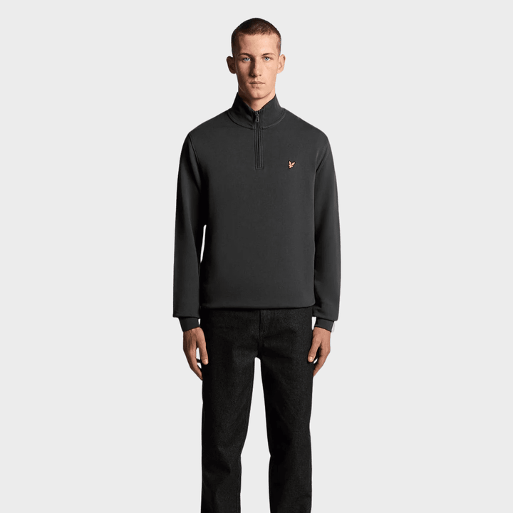Mens Lyle & Scott 1/4 Zip Charcoal from You Know Who's