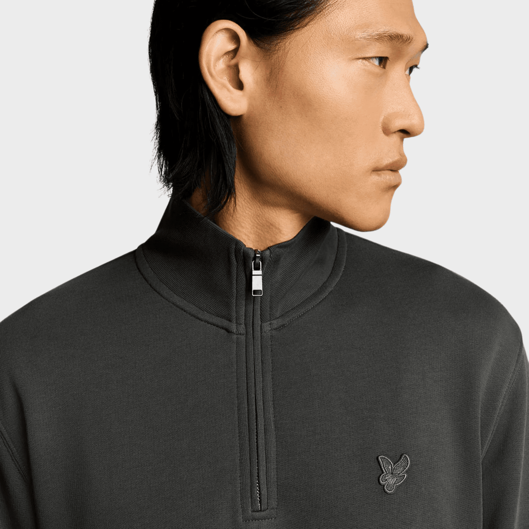 Mens Lyle & Scott 1/4 Zip Charcoal Tonal from You Know Who's