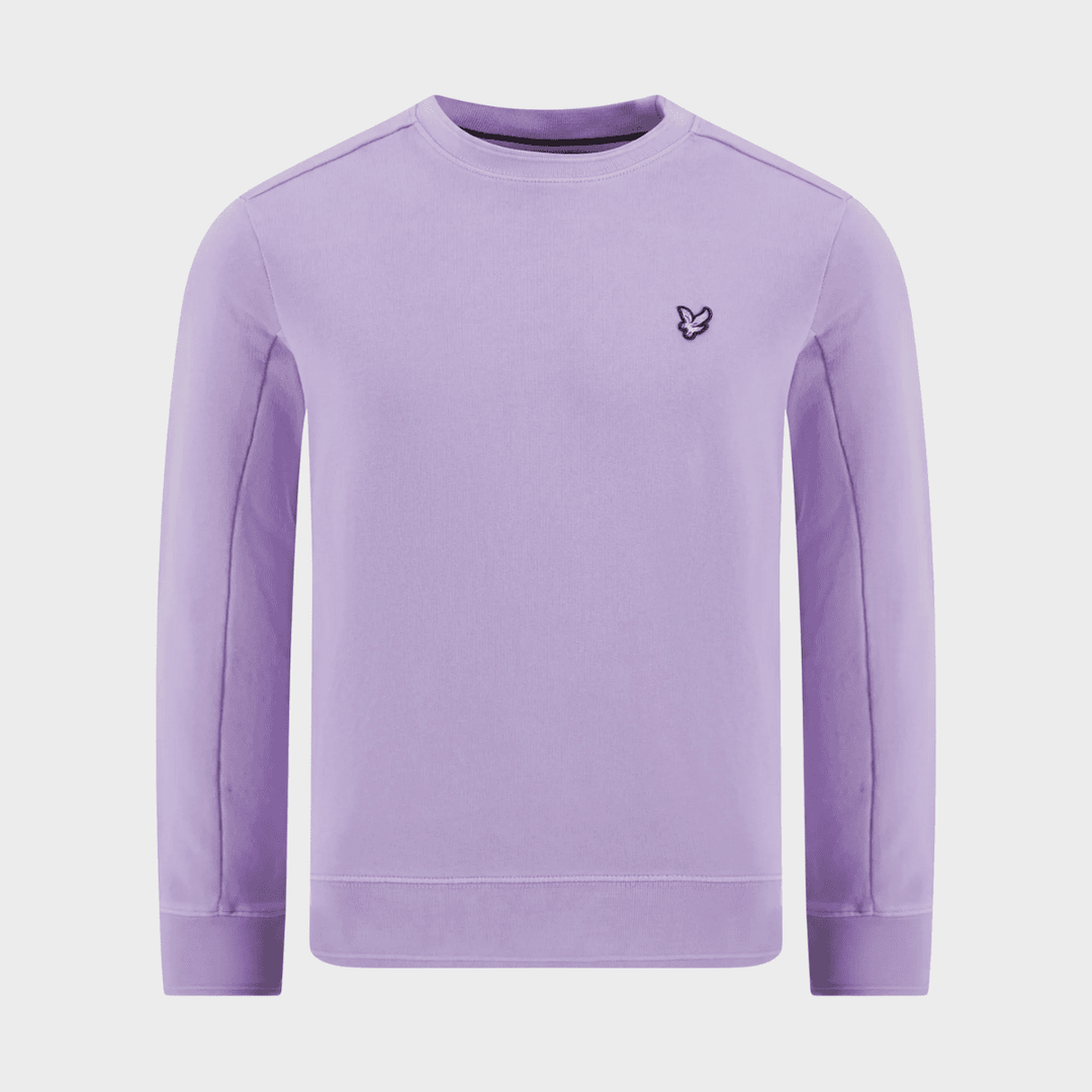 Mens Lyle & Scott Silver Badge Sweater Lilac from You Know Who's