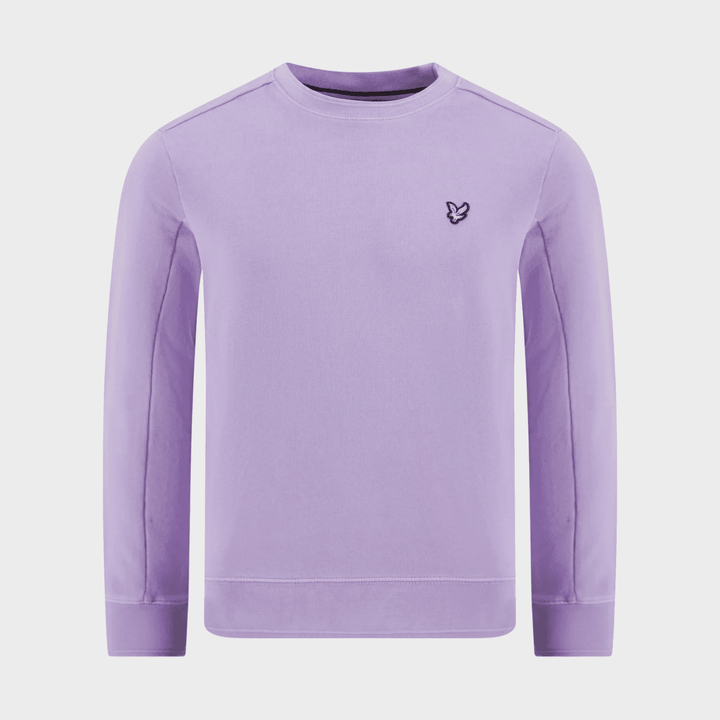 Mens Lyle & Scott Silver Badge Sweater Lilac from You Know Who's