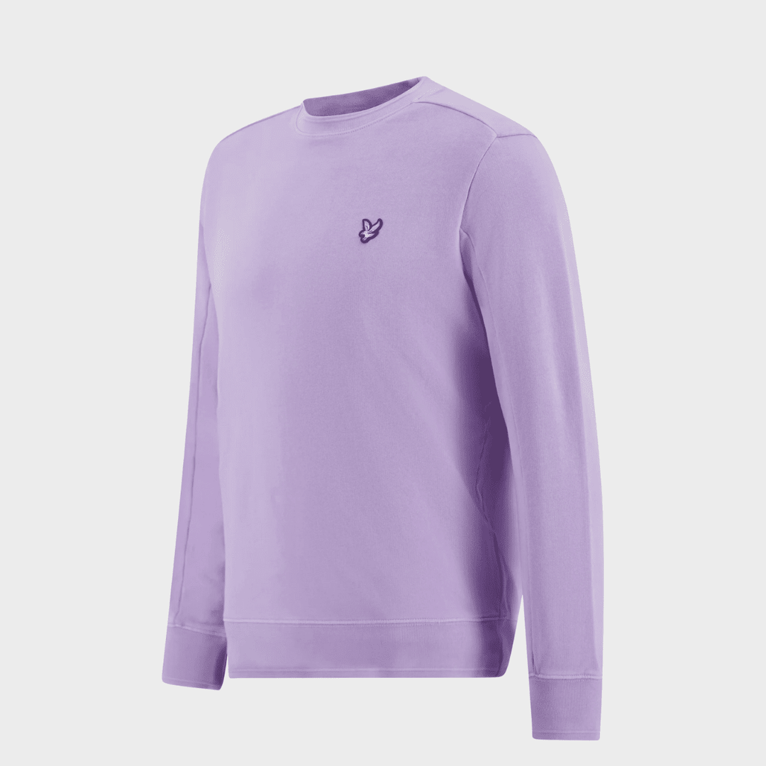 Mens Lyle & Scott Silver Badge Sweater Lilac from You Know Who's