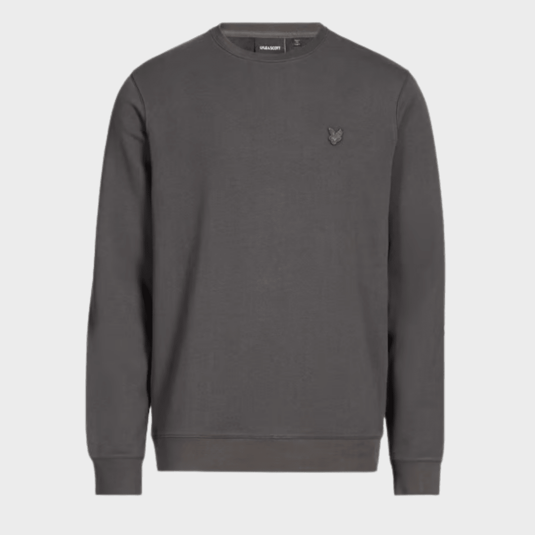 Mens Lyle & Scott Tonal Sweater Charcoal from You Know Who's