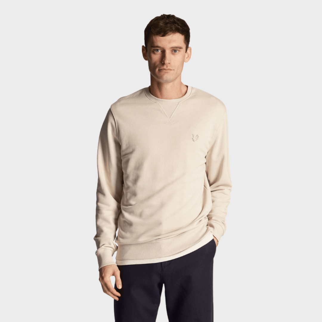 Mens Lyle & Scott Tonal Sweater Cream from You Know Who's