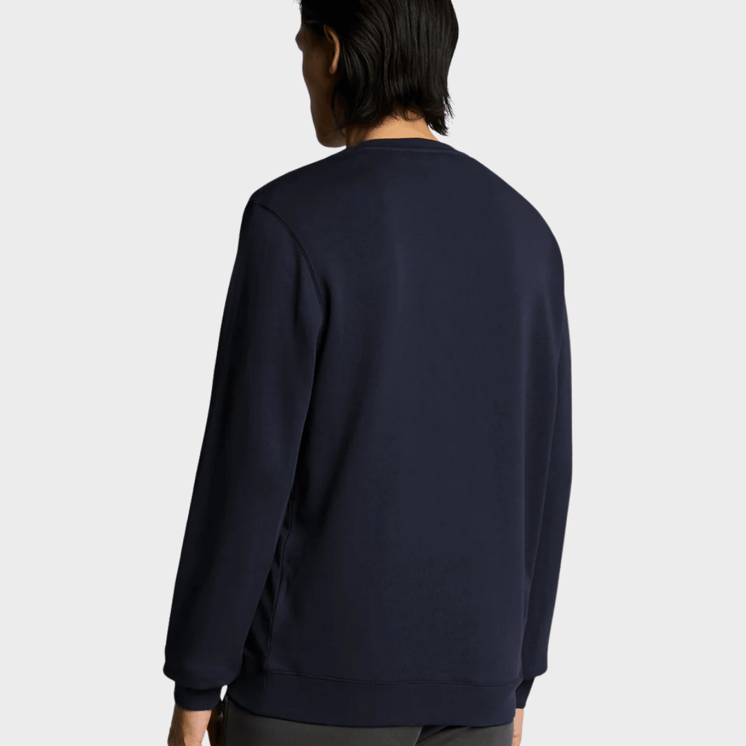 Mens Lyle & Scott Tonal Sweater Dark Navy from You Know Who's