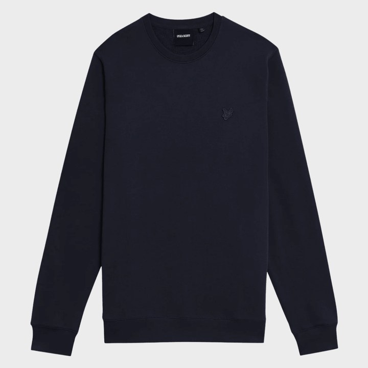 Mens Lyle & Scott Tonal Sweater Dark Navy from You Know Who's