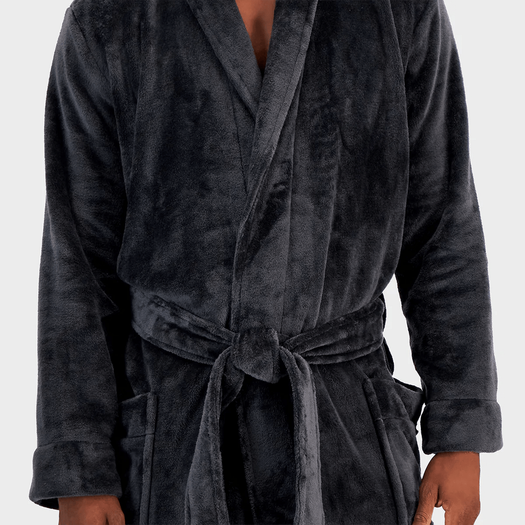 Mens Macys Club Room Grey Plush Robe from You Know Who's