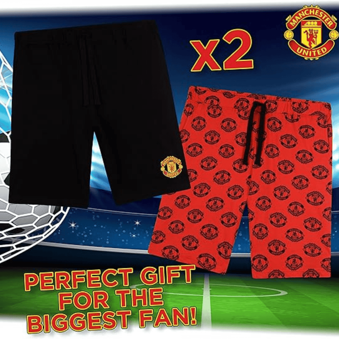 Mens Man United 2pk Lounge Shorts from You Know Who's
