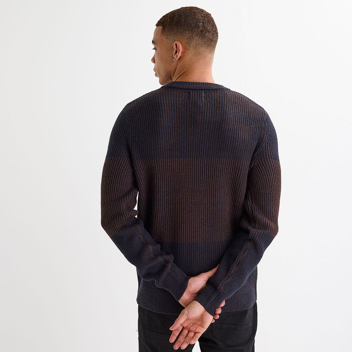 Mens Marled Colour Block Jumper from You Know Who's