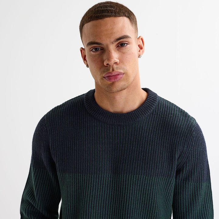 Mens Marled Colour Block Jumper from You Know Who's