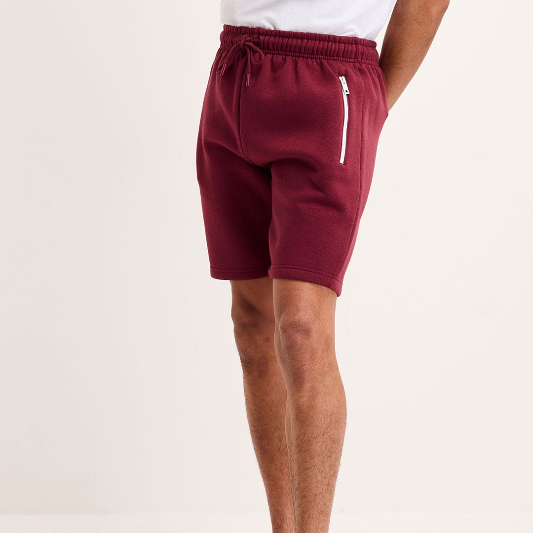 Mens Maroon 2 Pocket Zip Short from You Know Who's