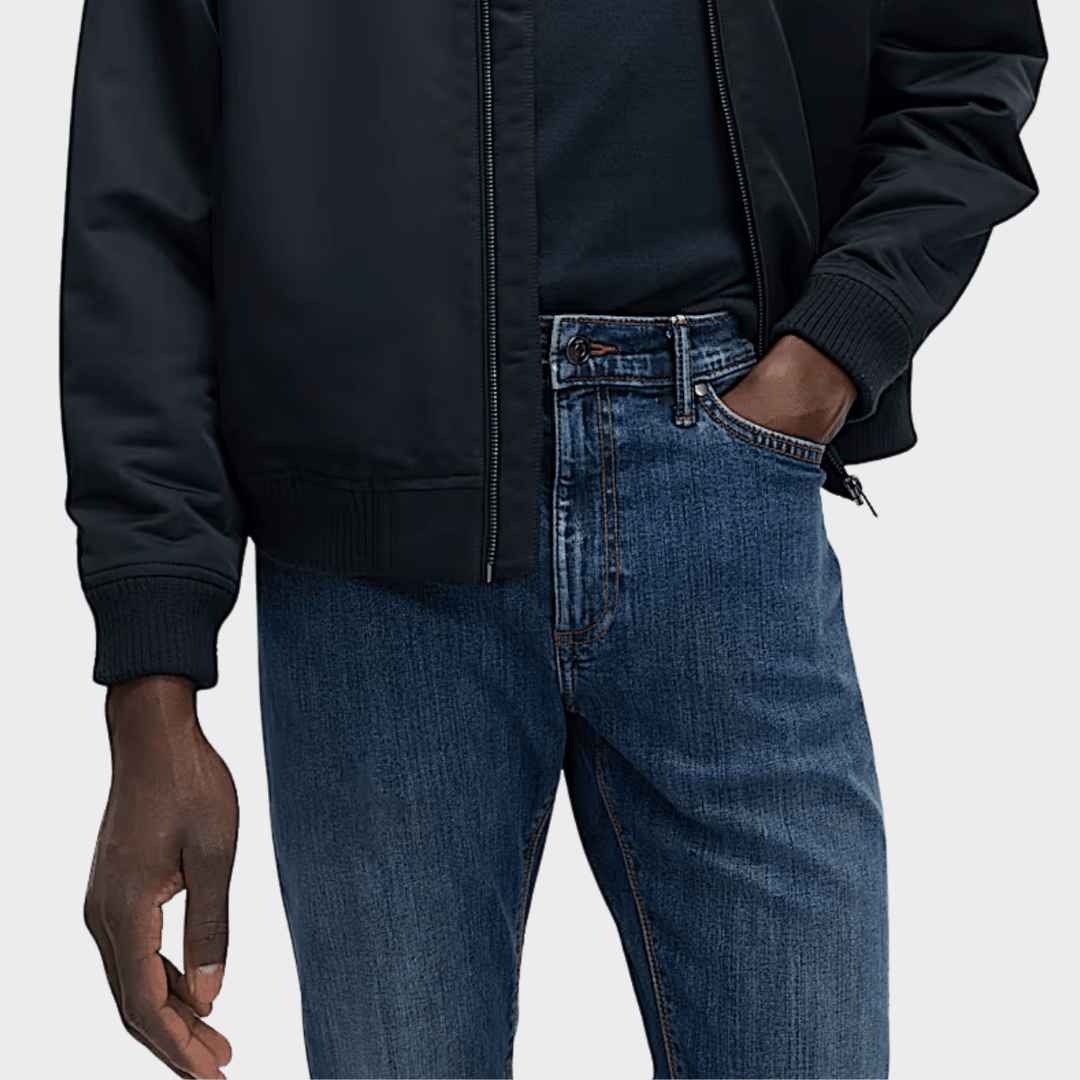 Mens Mid Blue Slim Fit Jeans from You Know Who's