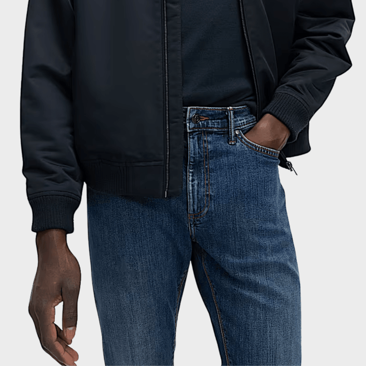 Mens Mid Blue Slim Fit Jeans from You Know Who's