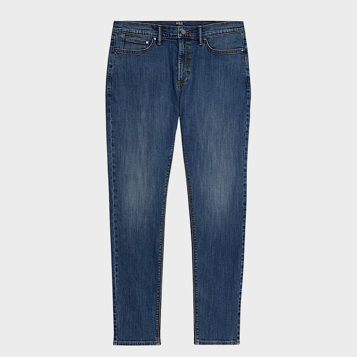 Mens Mid Blue Slim Fit Jeans from You Know Who's