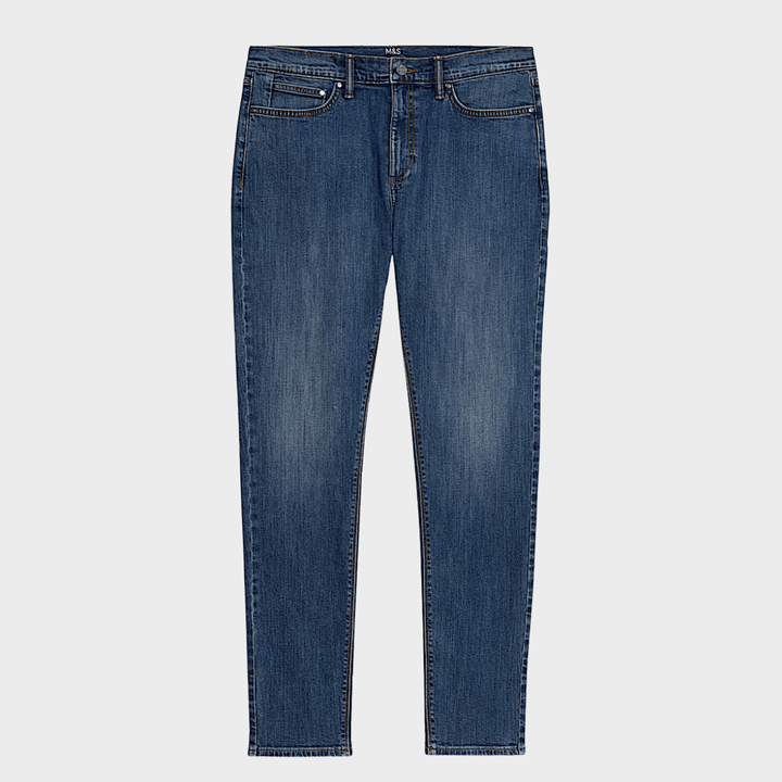 Mens Mid Blue Slim Fit Jeans from You Know Who's