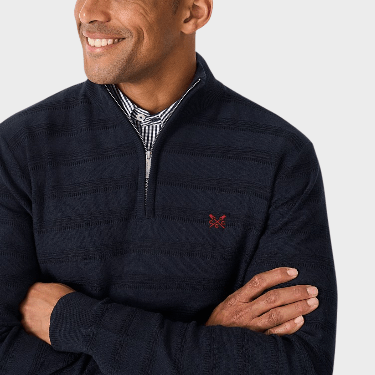 Men's Navy 1/4 Zip Jumper from You Know Who's