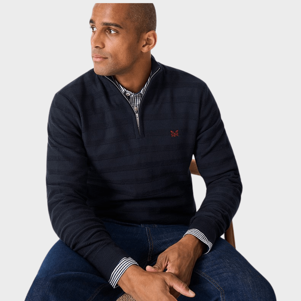 Men's Navy 1/4 Zip Jumper from You Know Who's
