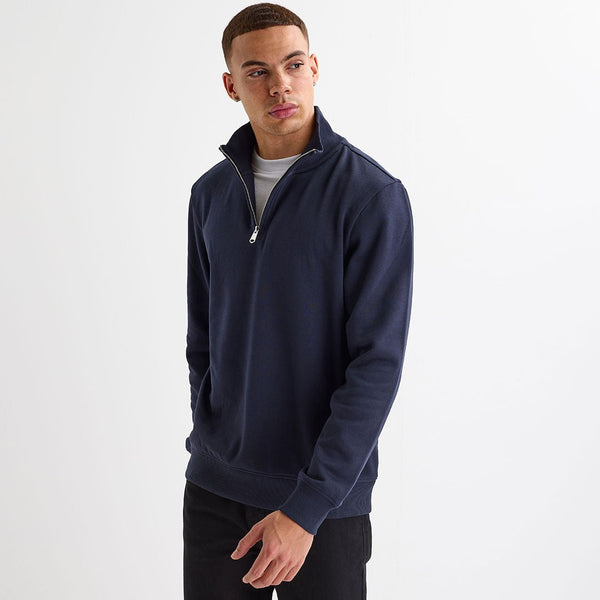 Mens Navy 1/4 Zip Mock Jumper from You Know Who's