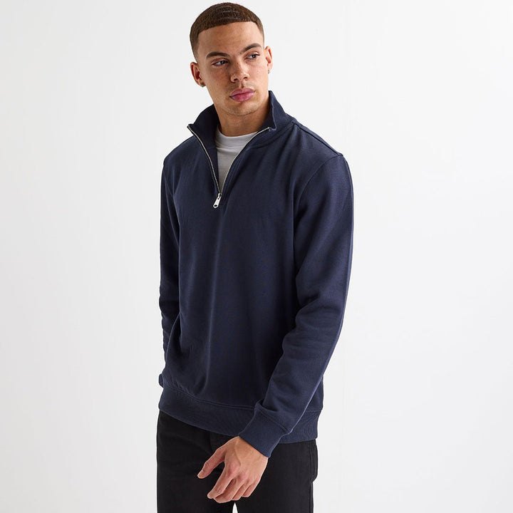 Mens Navy 1/4 Zip Mock Jumper from You Know Who's