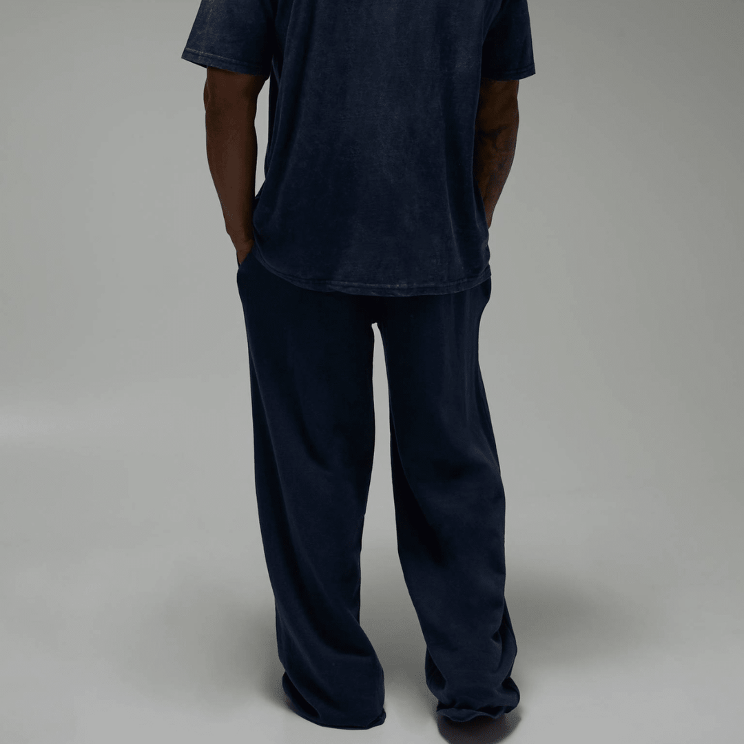Men's Navy Acid Wash 'One More Rep' Joggers from You Know Who's