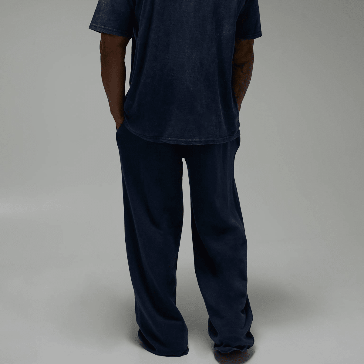 Men's Navy Acid Wash 'One More Rep' Joggers from You Know Who's
