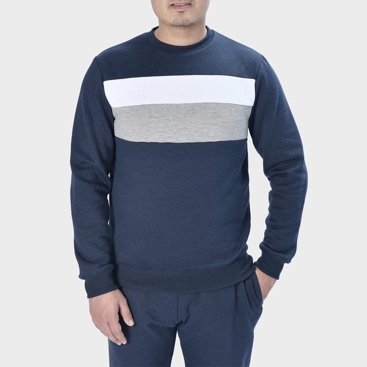 Mens Navy Block Sweater from You Know Who's