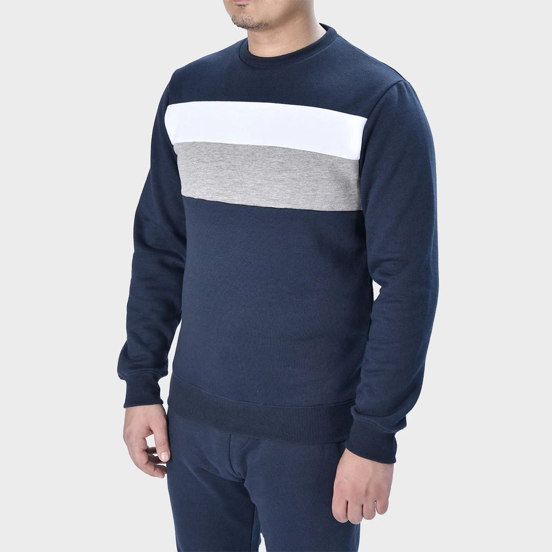 Mens Navy Block Sweater from You Know Who's