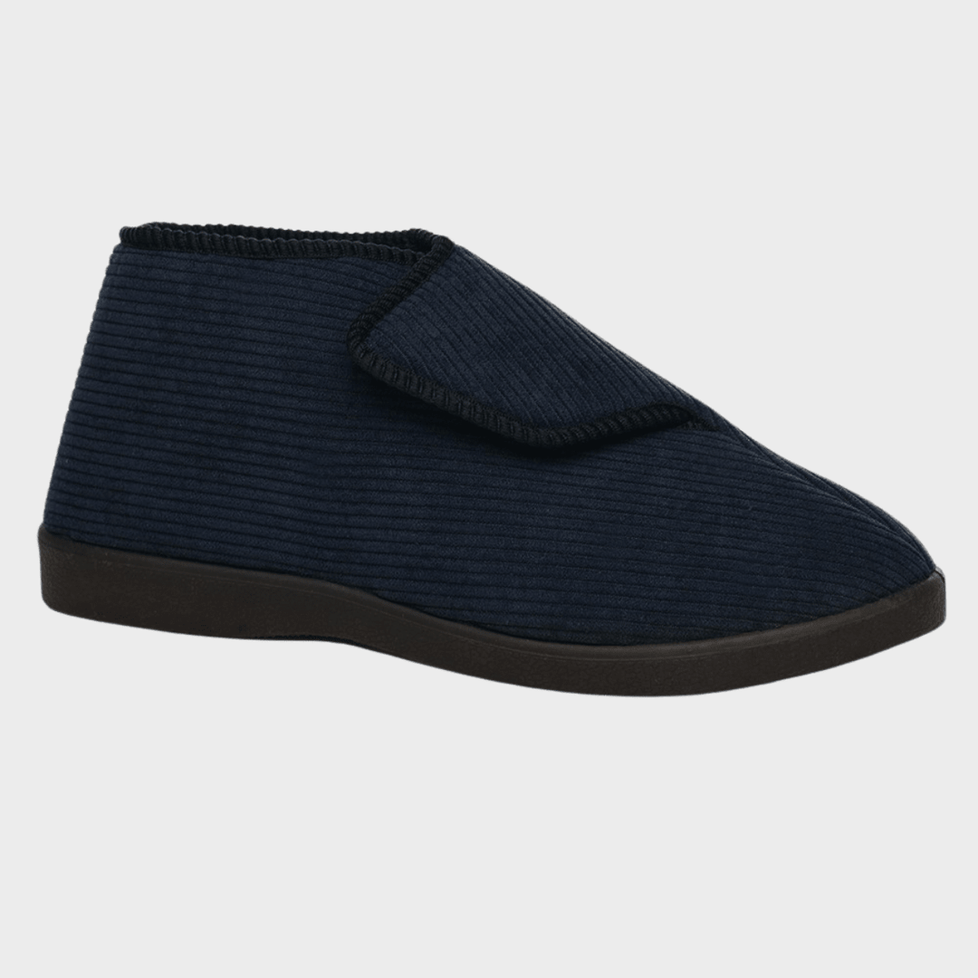 Mens Navy Easy Access Cord Slipper from You Know Who's