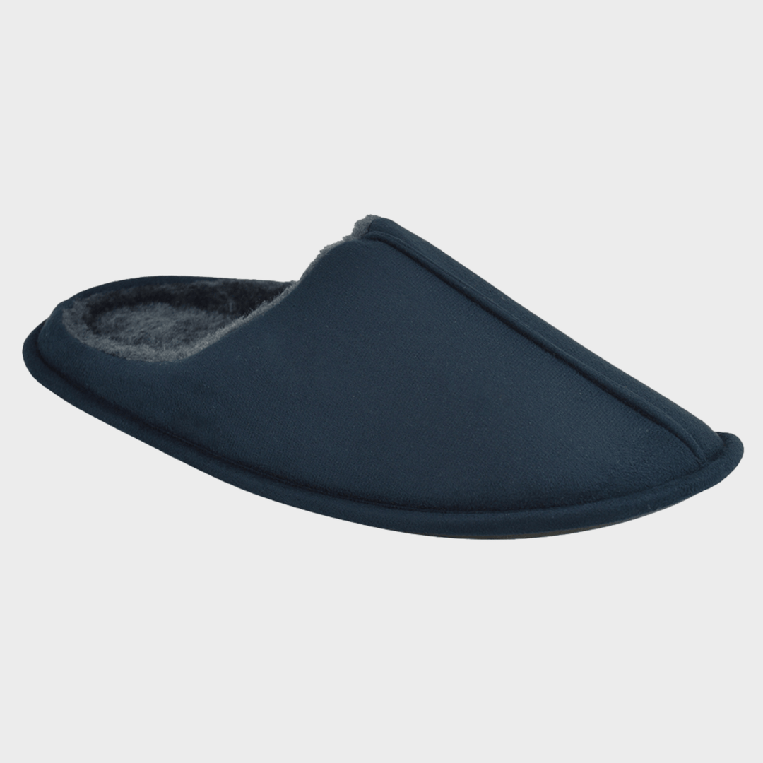 Mens Navy Faux Fur Lined Mule from You Know Who's