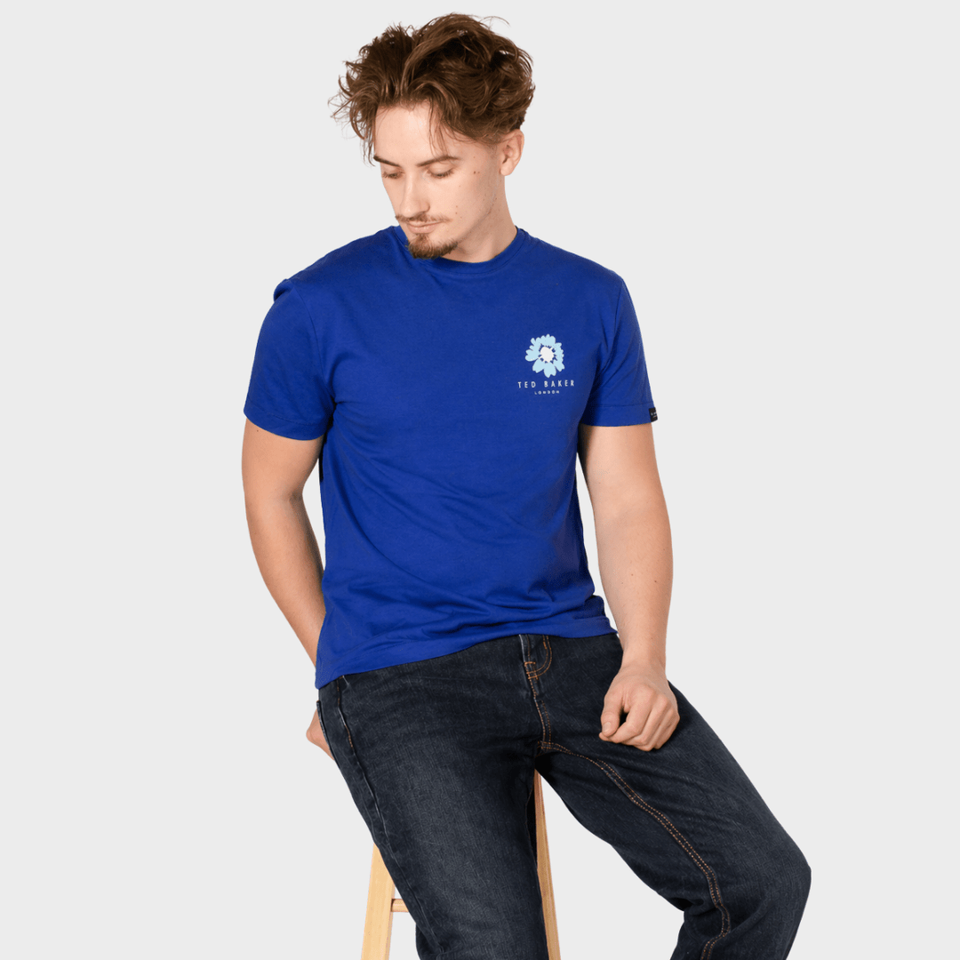 Men's Navy Floral Ted Baker T-shirt from You Know Who's