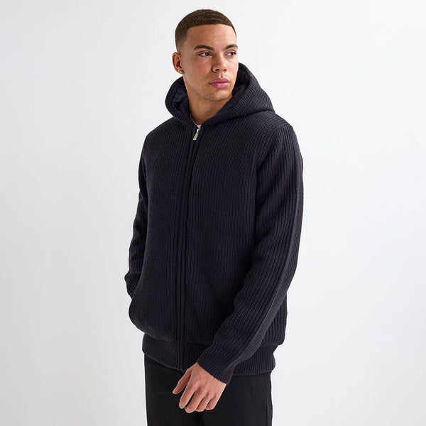 Mens Navy Knitted Lined Jacket from You Know Who's