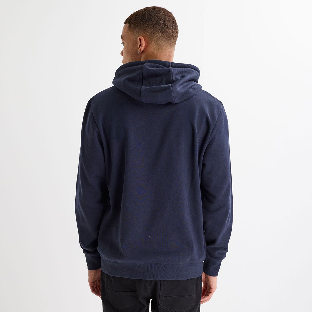 Mens Navy Mock Layer Hoodie from You Know Who's