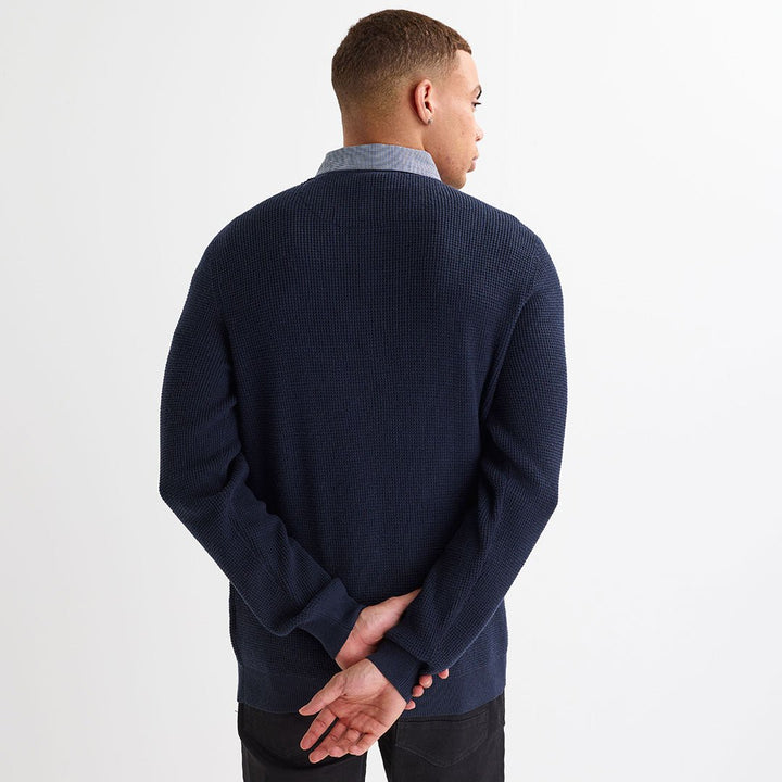 Men's Navy Mock Shirt Jumper from You Know Who's