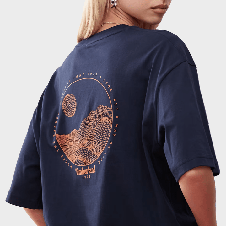 Mens Navy Orange Mix Timberland T-Shirt from You Know Who's
