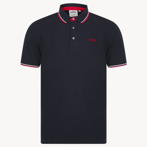 Men's Navy Polo Shirt With Embroidery from You Know Who's